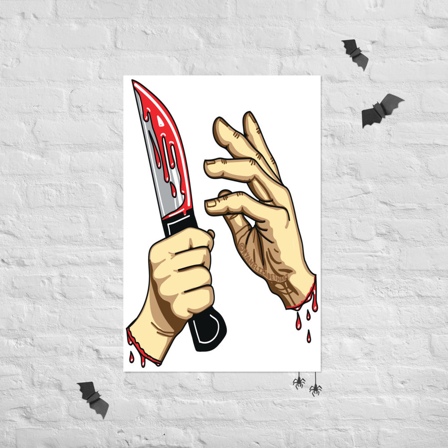 Hands & Knife Print