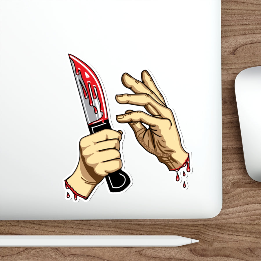 Hands & Knife Sticker