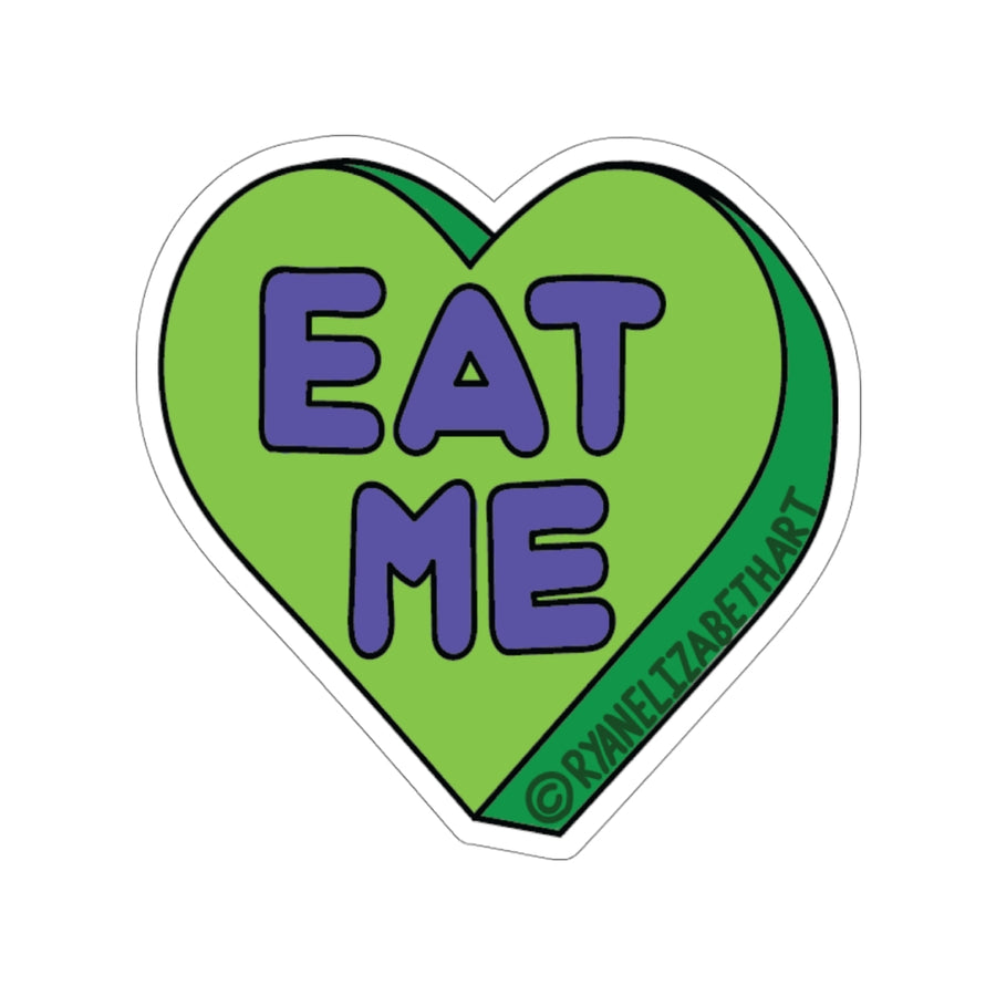 Eat Me Candy Heart Sticker