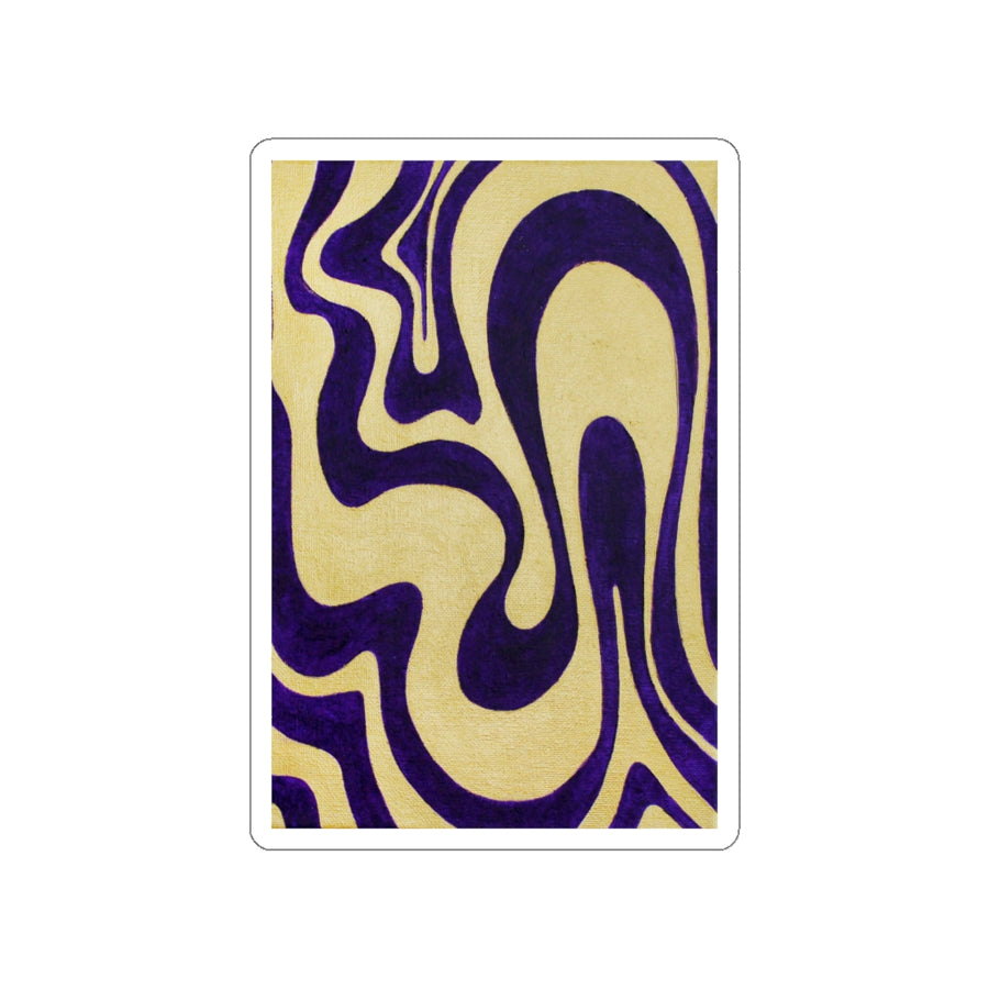 Purple & Gold Trippy Lines Stickers