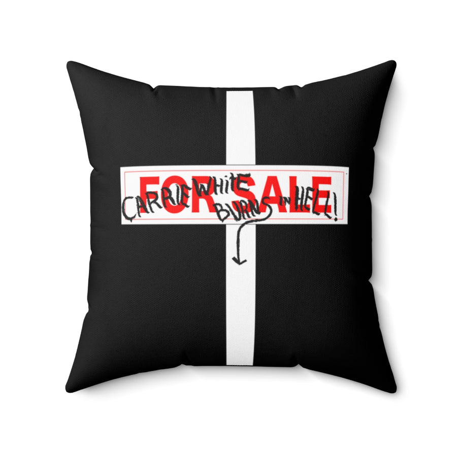 Carrie White Throw Pillow