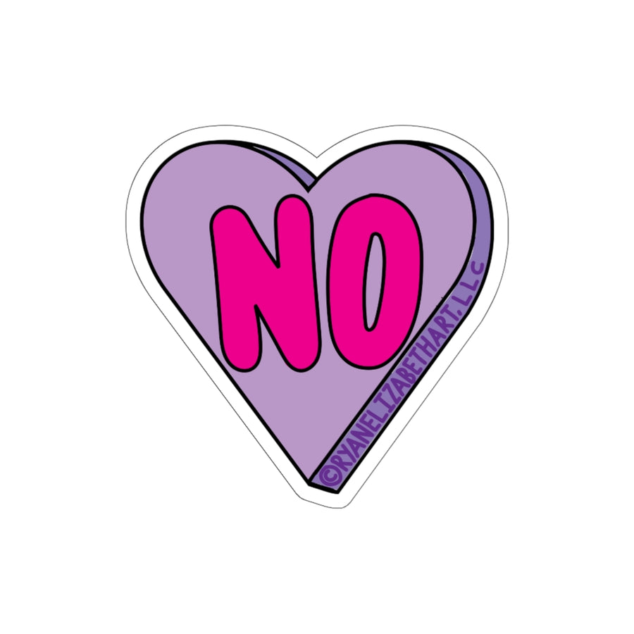 No Candy Heart Sticker