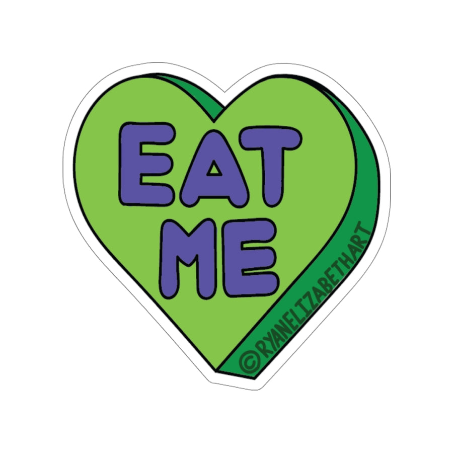 Eat Me Candy Heart Sticker