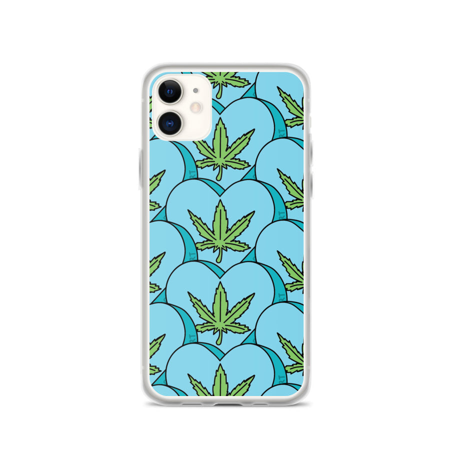 Weed Leaf Candy Heart iPhone Case