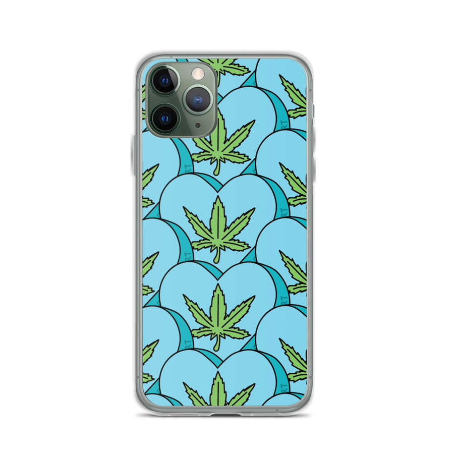 Weed Leaf Candy Heart iPhone Case