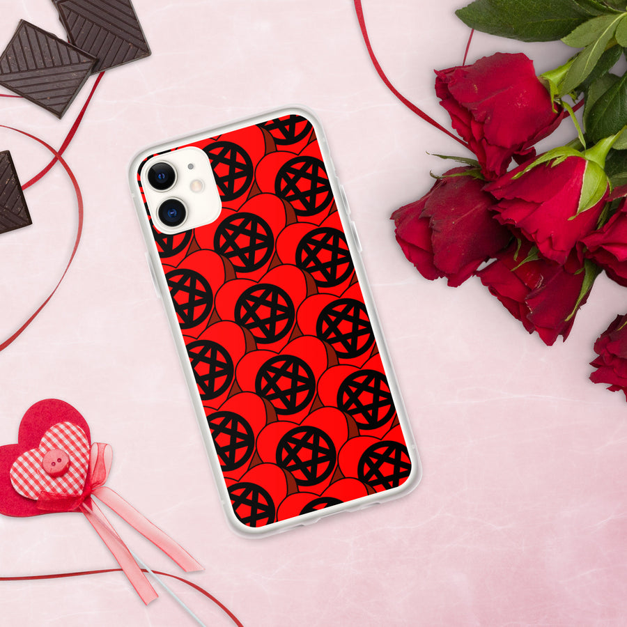 Pentagram Candy Hearts iPhone Case