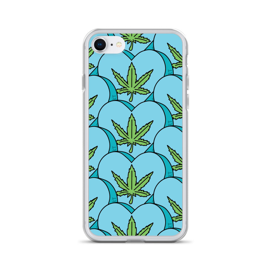 Weed Leaf Candy Heart iPhone Case