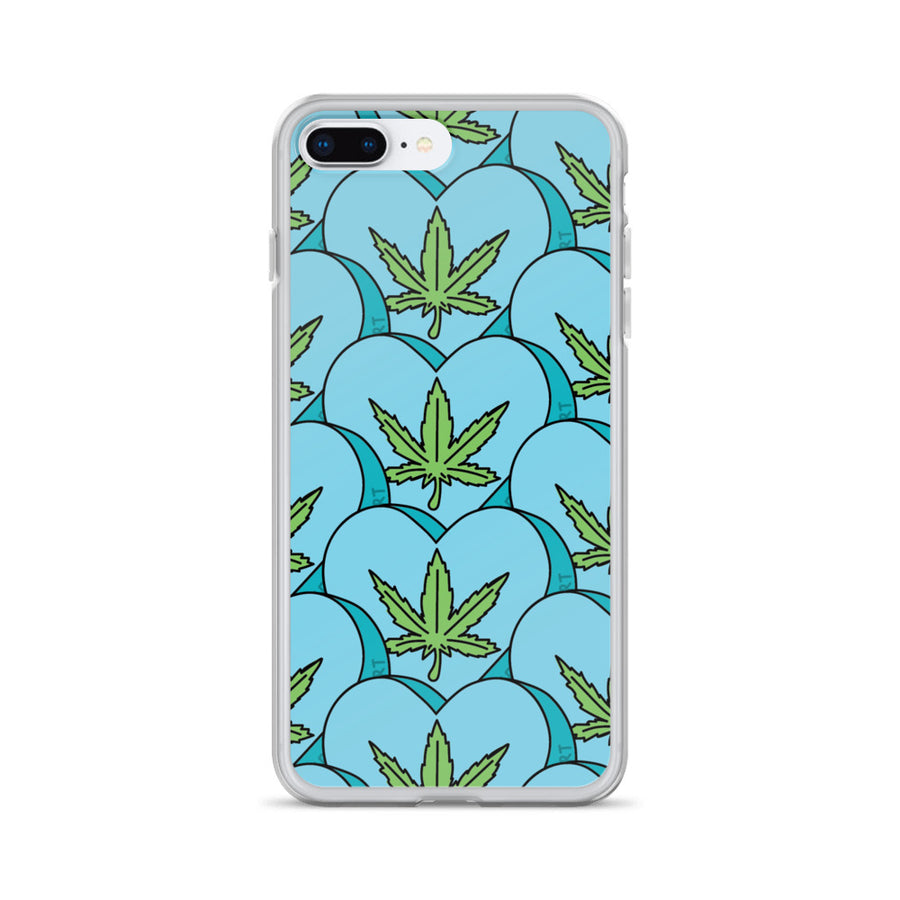 Weed Leaf Candy Heart iPhone Case