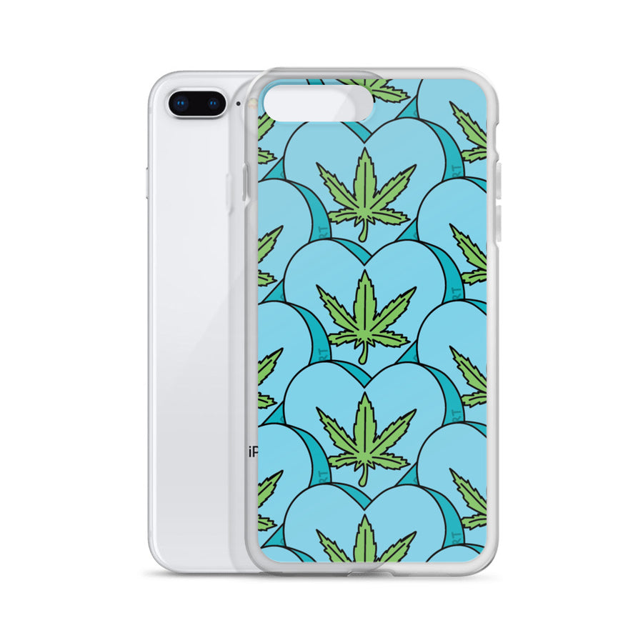 Weed Leaf Candy Heart iPhone Case