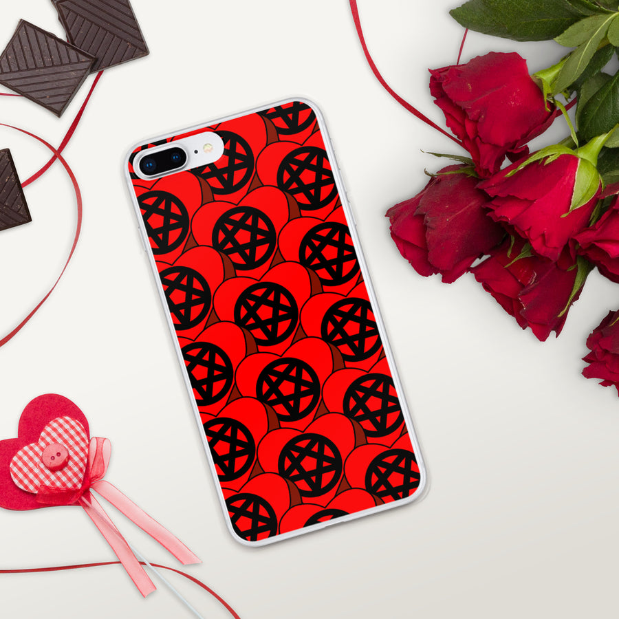 Pentagram Candy Hearts iPhone Case