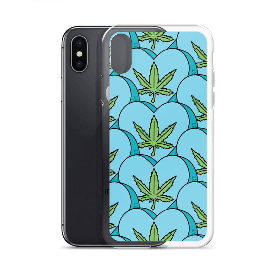 Weed Leaf Candy Heart iPhone Case