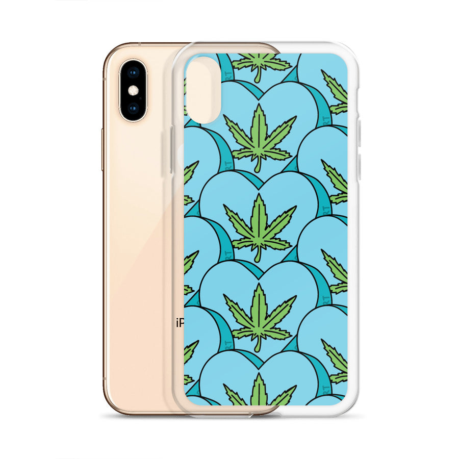 Weed Leaf Candy Heart iPhone Case