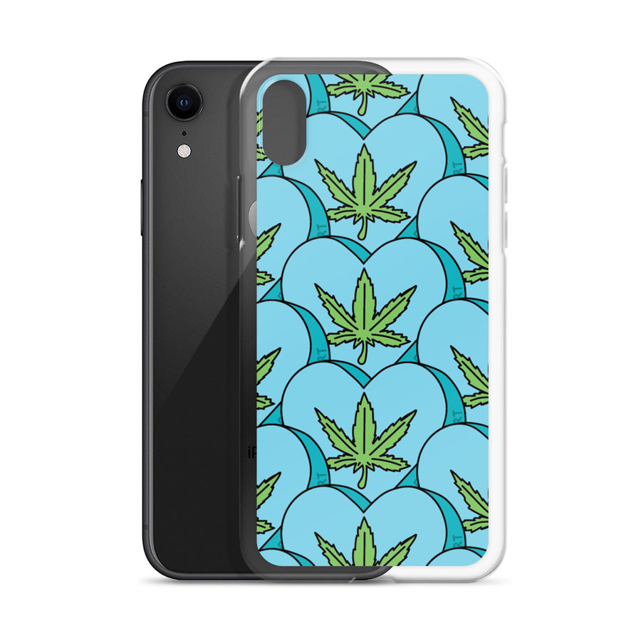 Weed Leaf Candy Heart iPhone Case