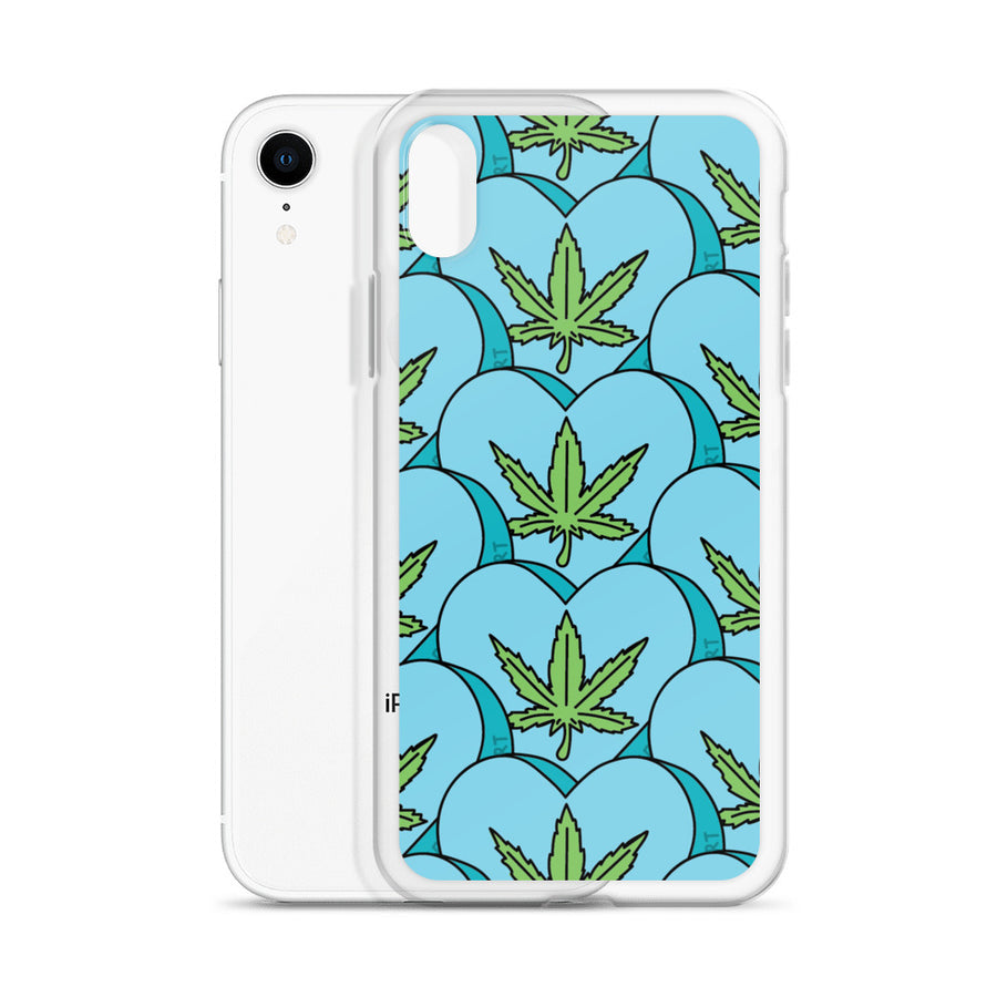 Weed Leaf Candy Heart iPhone Case