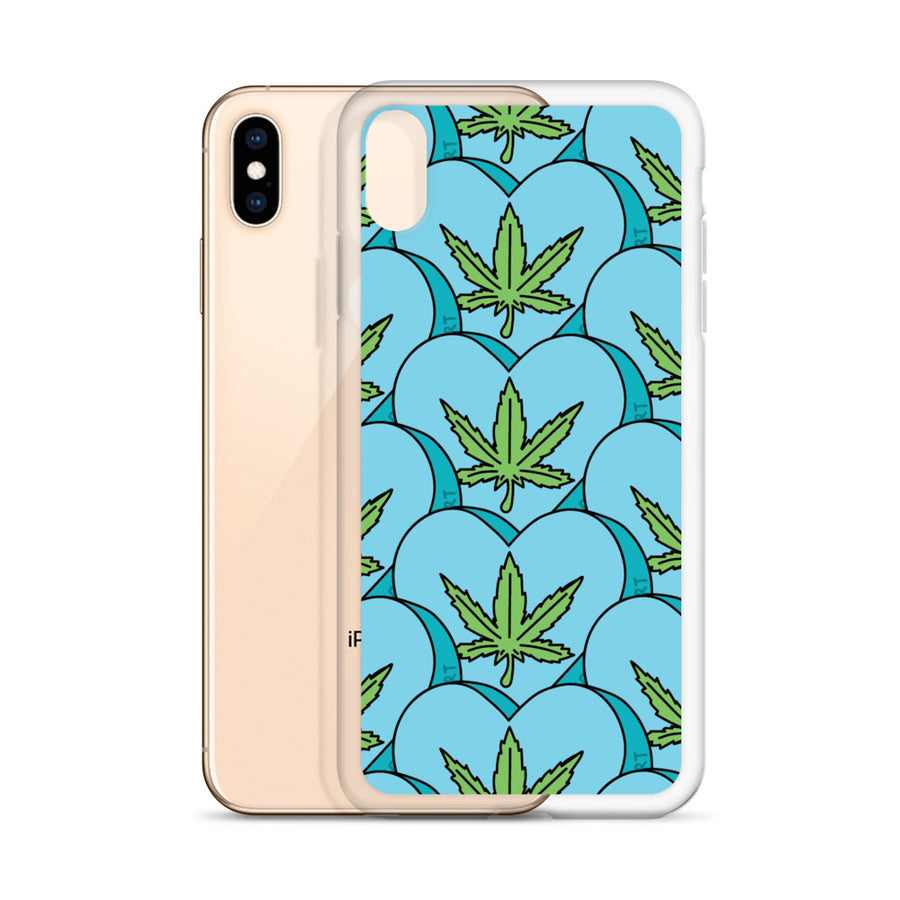 Weed Leaf Candy Heart iPhone Case