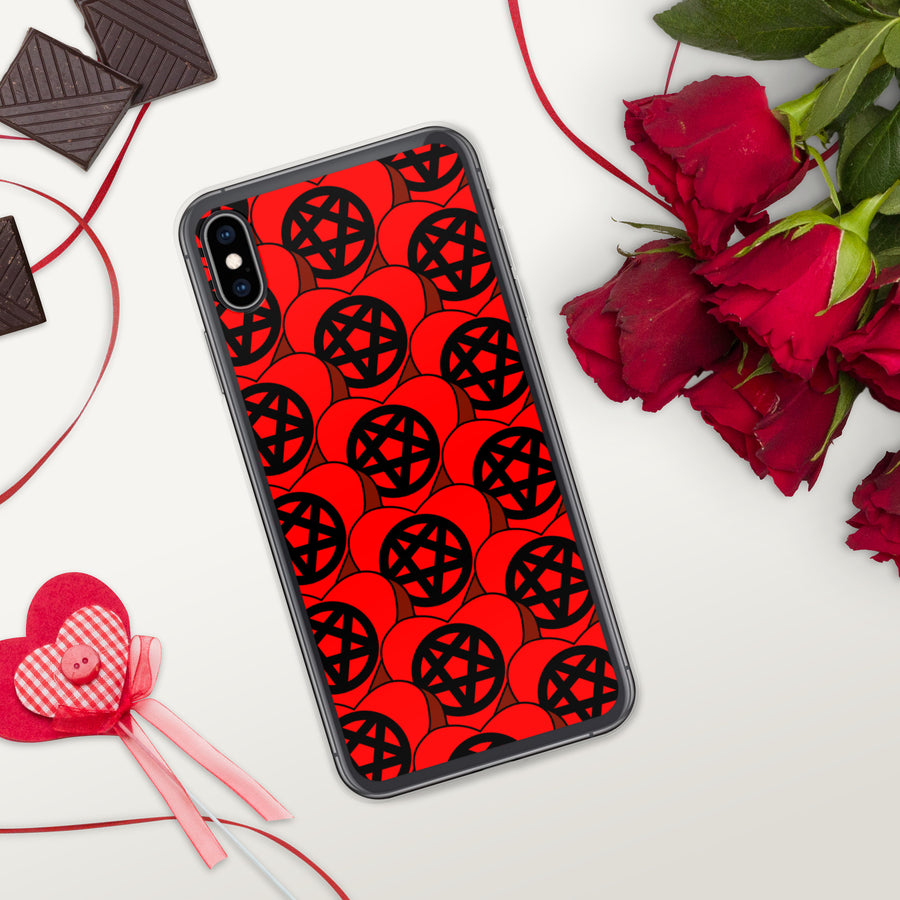 Pentagram Candy Hearts iPhone Case