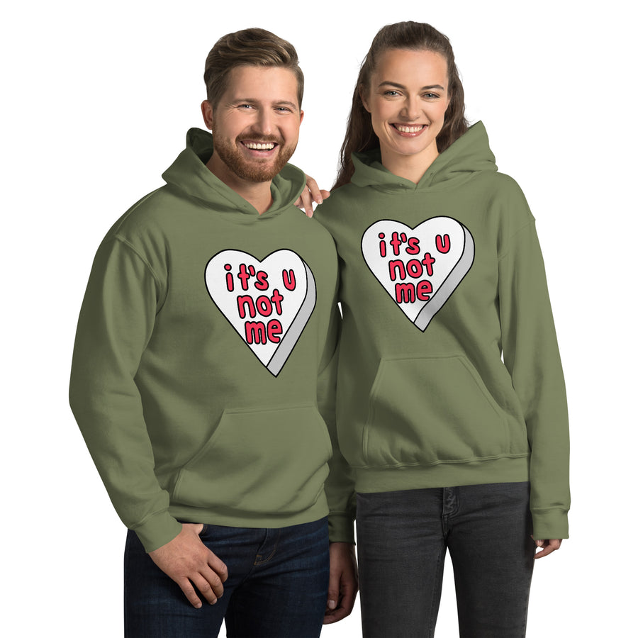 It's U Not Me Candy Heart Hoodie