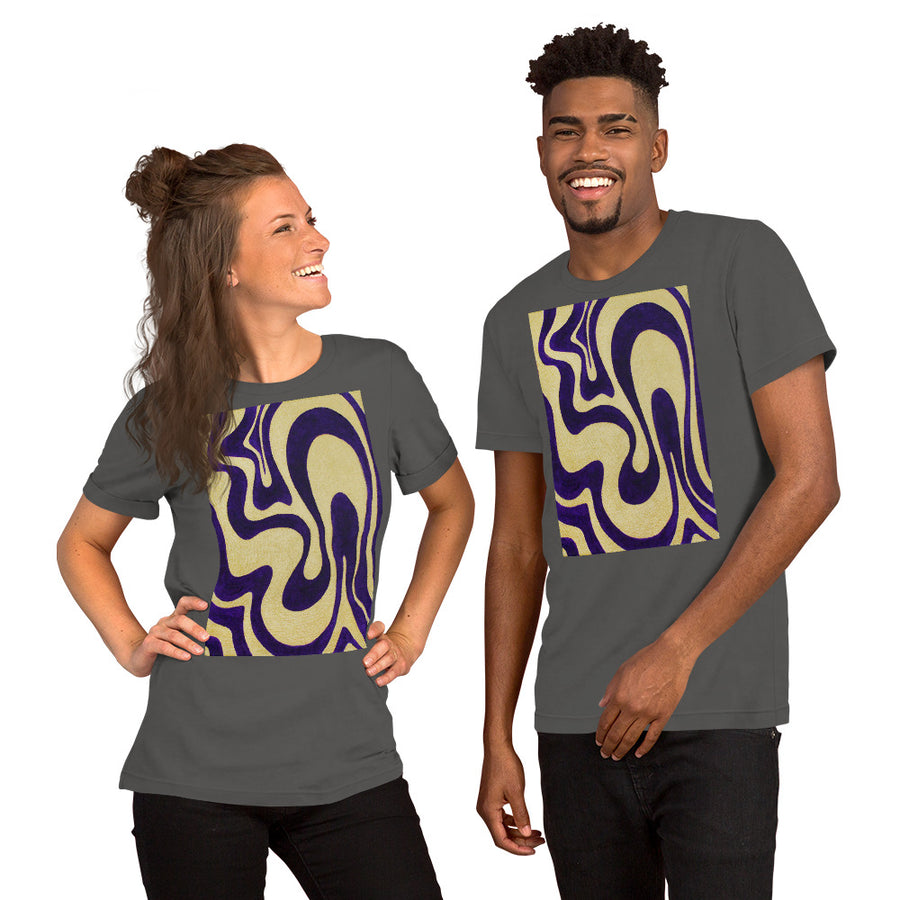 Purple & Gold Trippy Lines T-shirt