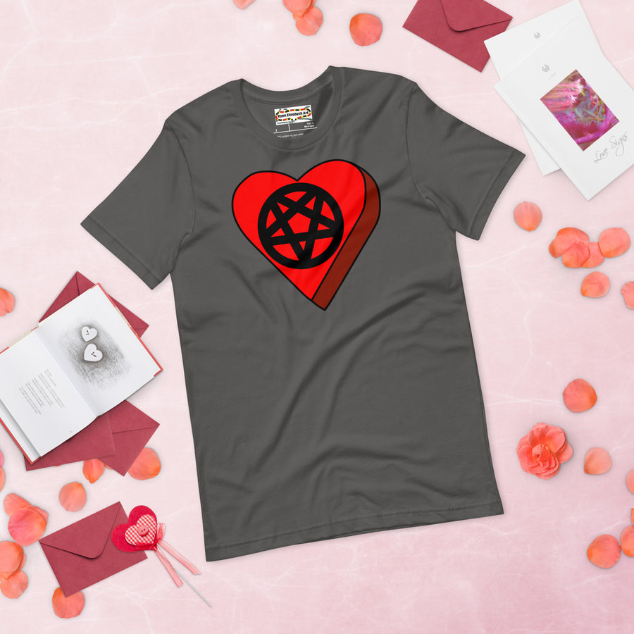 Pentagram Candy Heart T-shirt