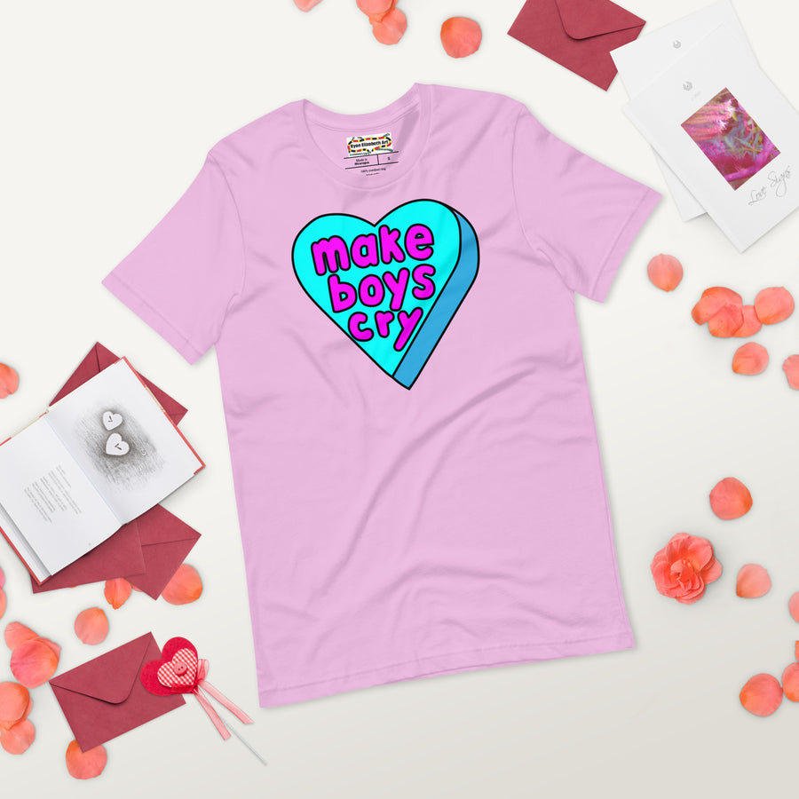 Make Boys Cry Candy Heart T-shirt