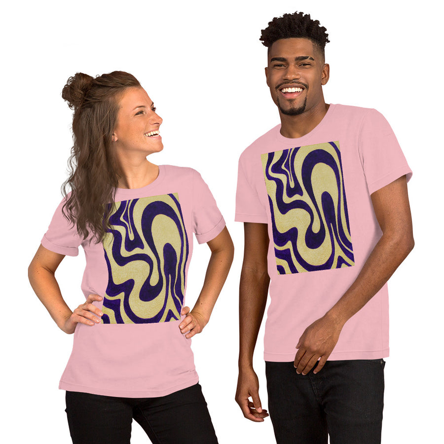 Purple & Gold Trippy Lines T-shirt