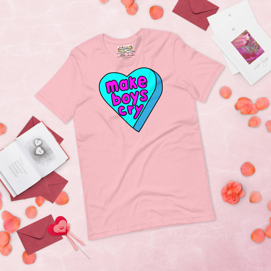 Make Boys Cry Candy Heart T-shirt