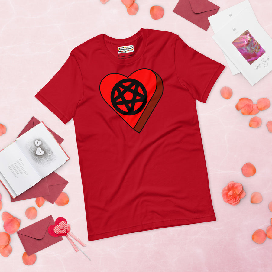 Pentagram Candy Heart T-shirt