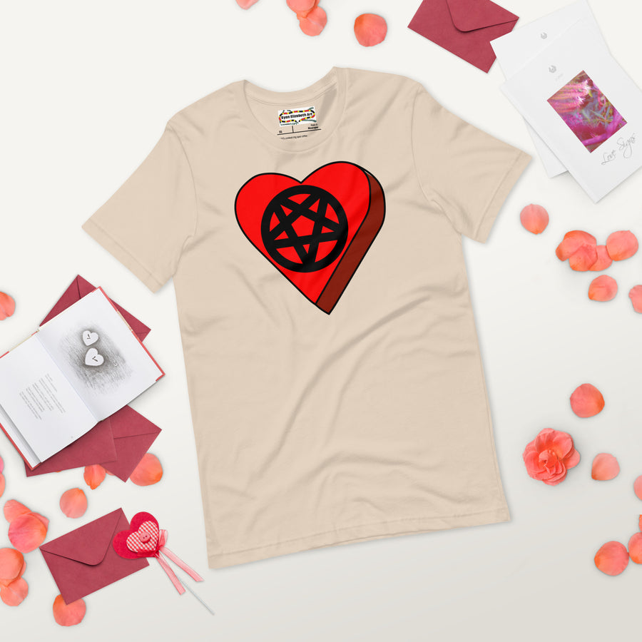 Pentagram Candy Heart T-shirt