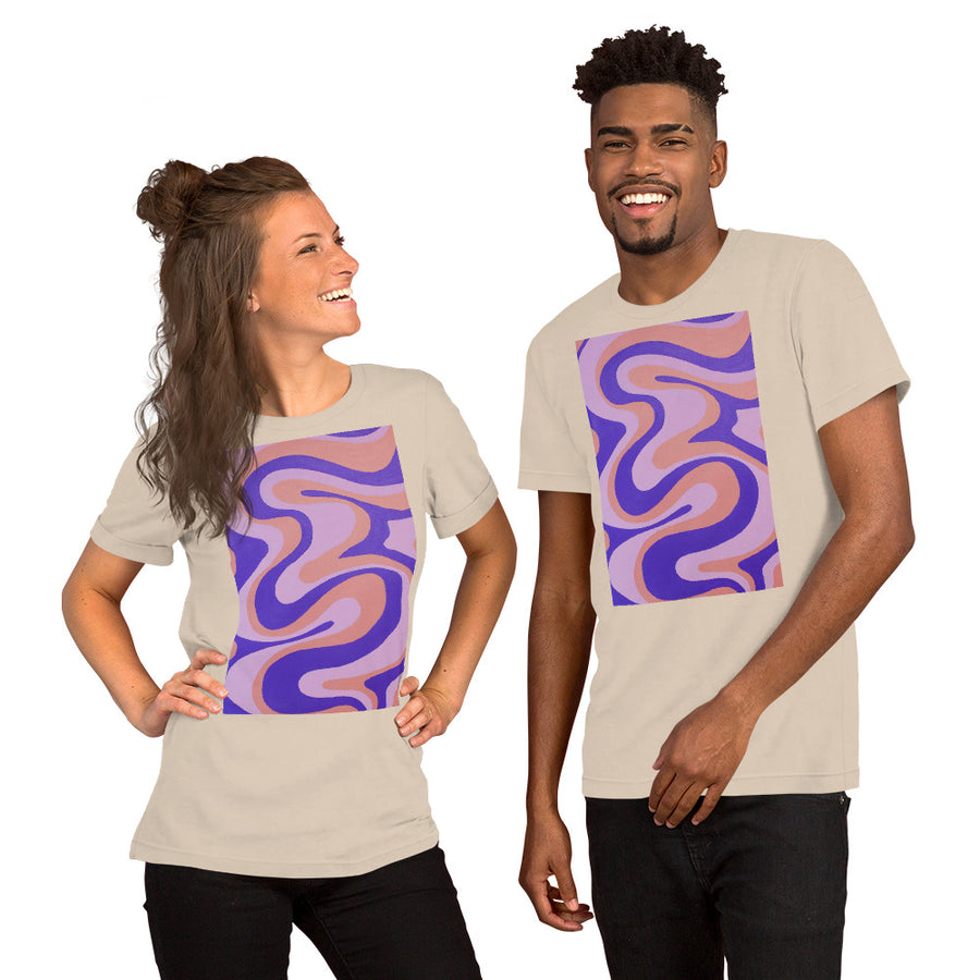 Purple, Orange & Pink Trippy Lines T-shirt