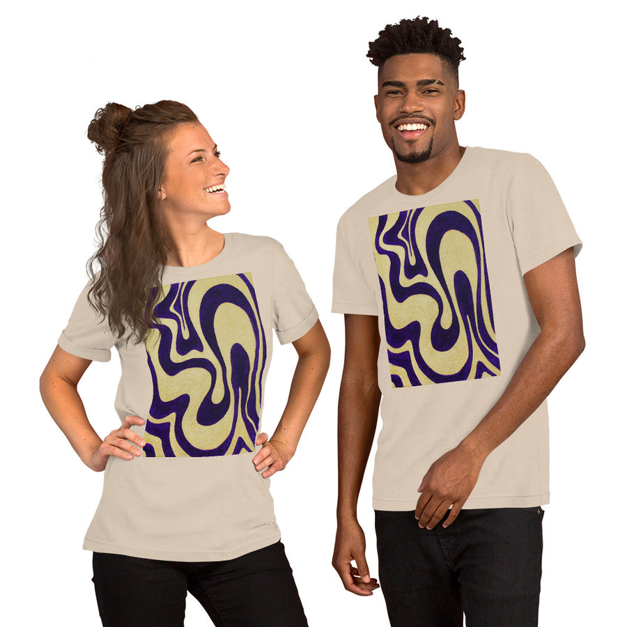 Purple & Gold Trippy Lines T-shirt