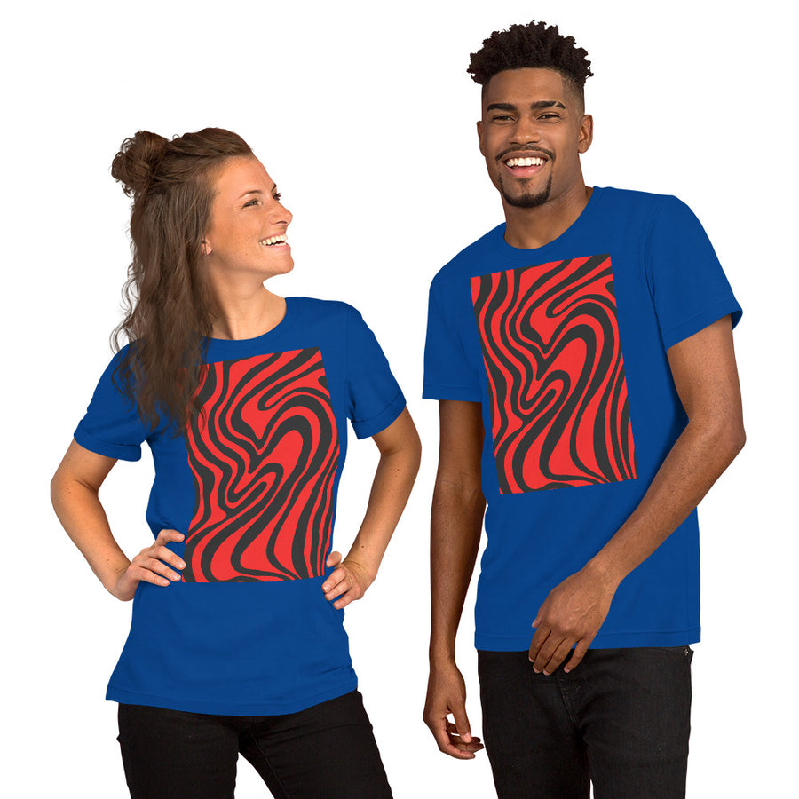 Red & Black Trippy Lines T-shirt