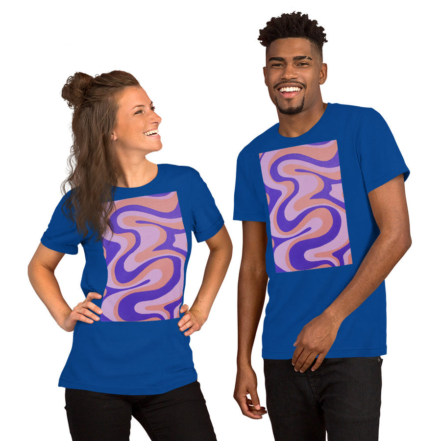 Purple, Orange & Pink Trippy Lines T-shirt