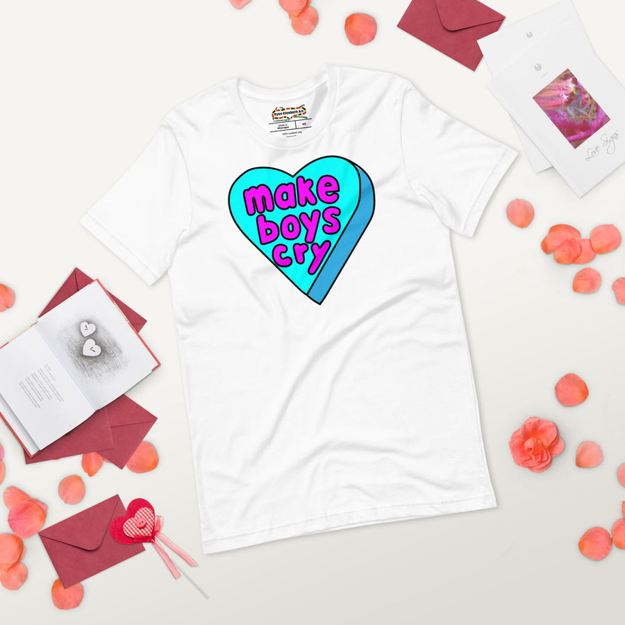 Make Boys Cry Candy Heart T-shirt