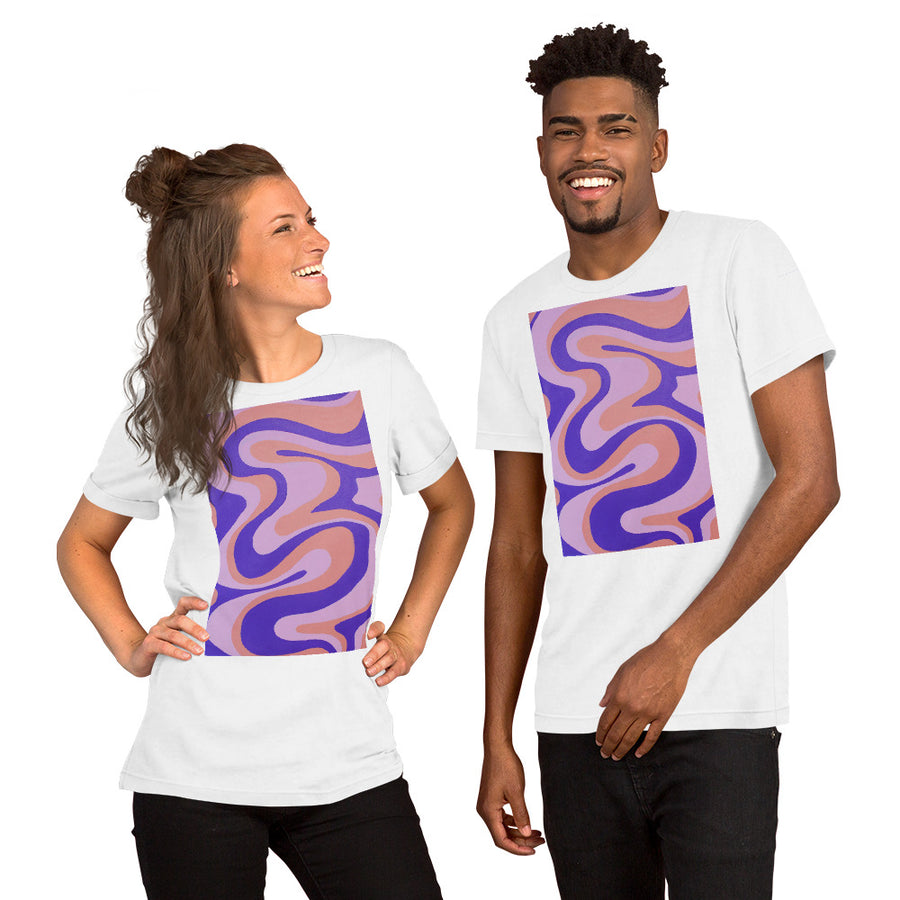 Purple, Orange & Pink Trippy Lines T-shirt