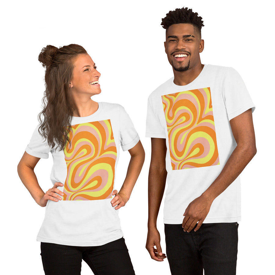 Orange, Yellow & Pink Trippy Lines T-shirt