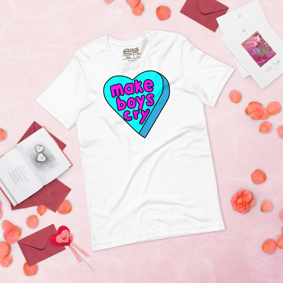 Make Boys Cry Candy Heart T-shirt