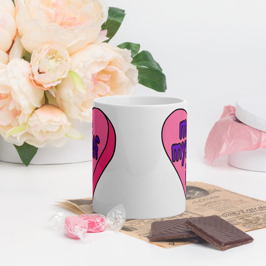 Me Myself & I Candy Heart Mug