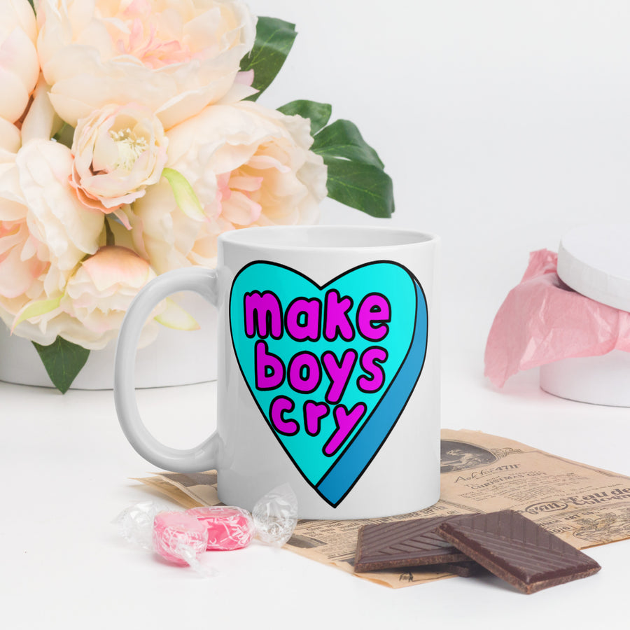 Make Boys Cry Candy Heart Mug