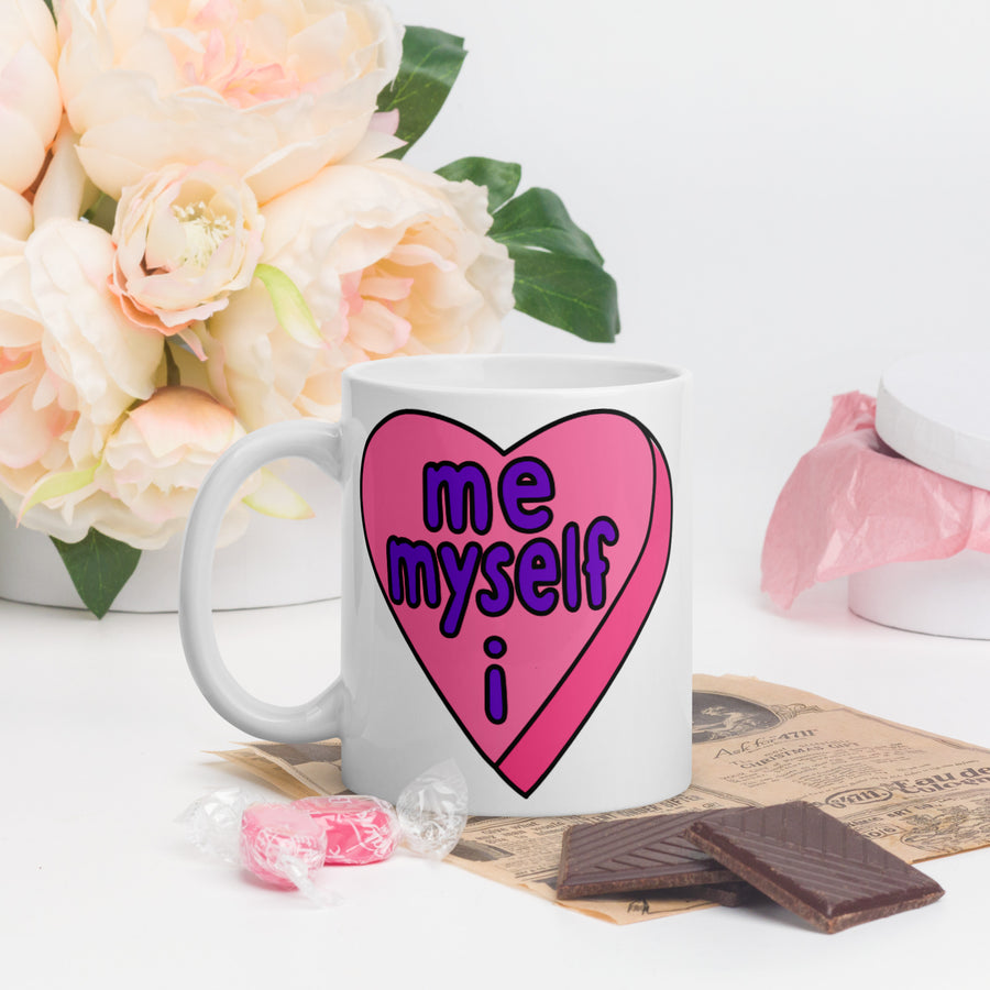 Me Myself & I Candy Heart Mug