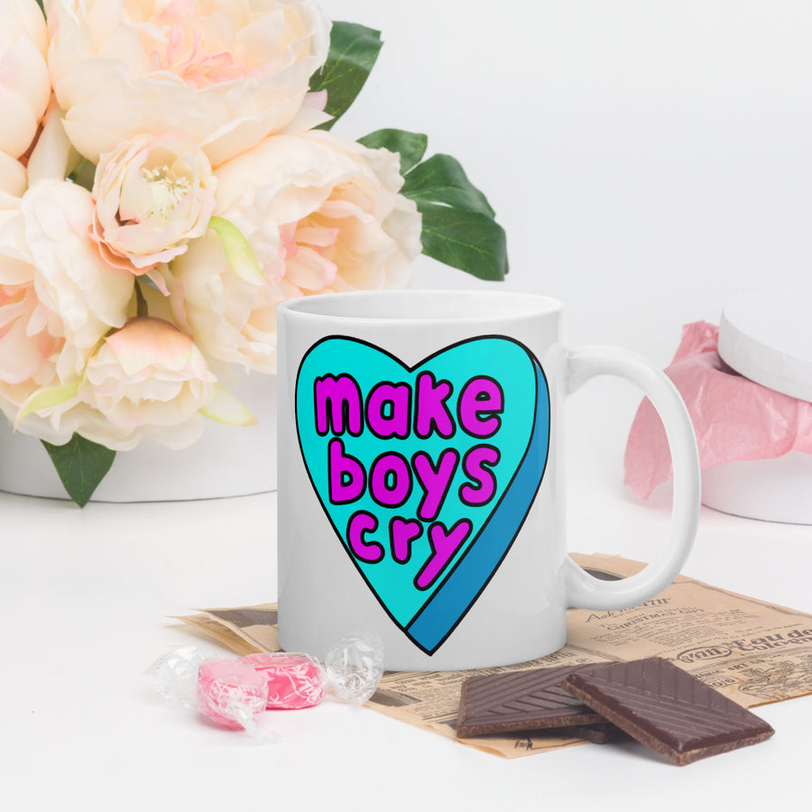 Make Boys Cry Candy Heart Mug