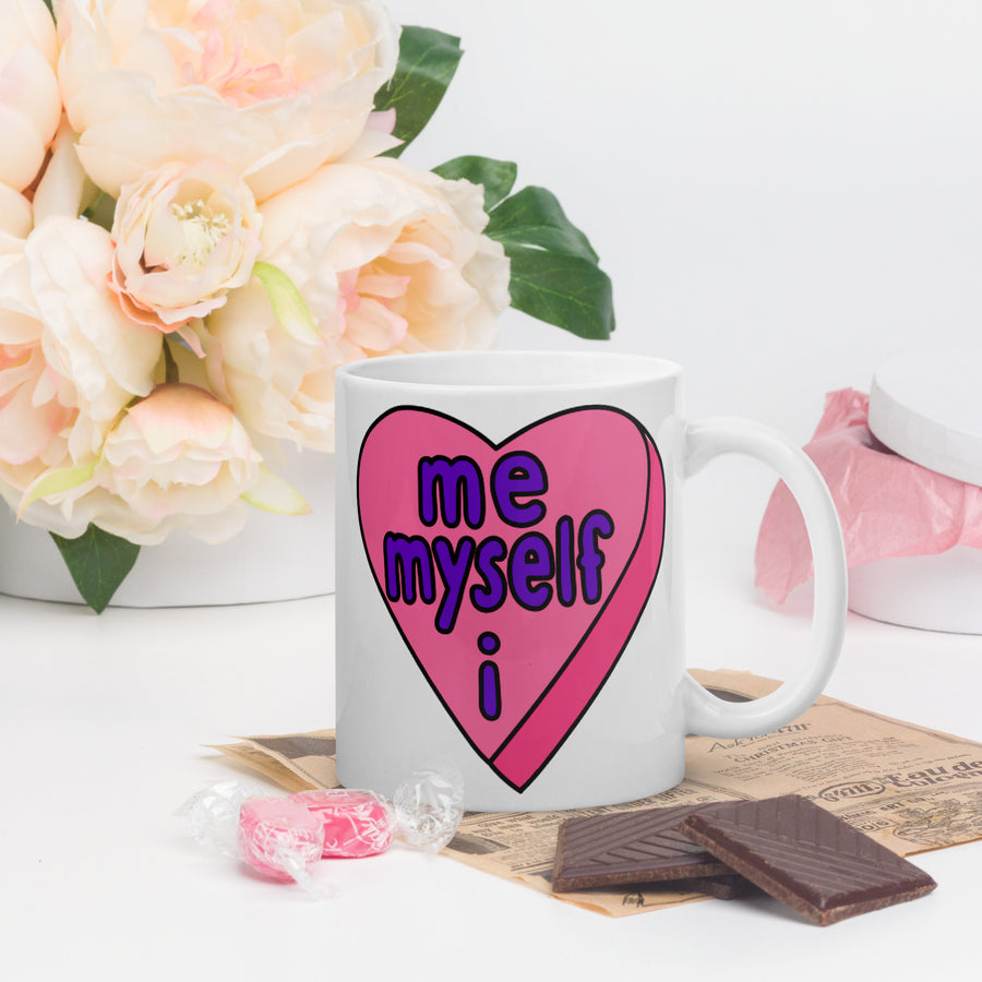 Me Myself & I Candy Heart Mug