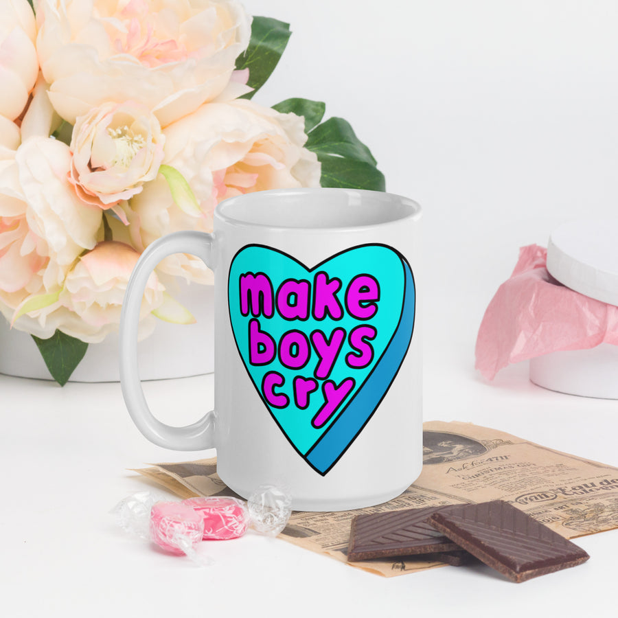 Make Boys Cry Candy Heart Mug