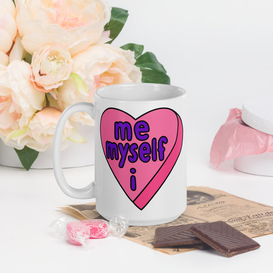 Me Myself & I Candy Heart Mug