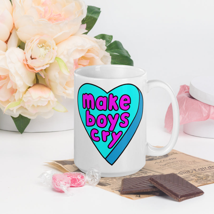 Make Boys Cry Candy Heart Mug